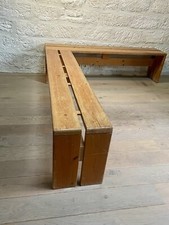 Paire De Bancs Design Charlotte Perriand Pour Les Arcs 1800 Année 70