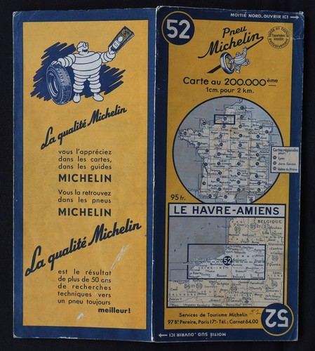 Carte michelin havre - 52,