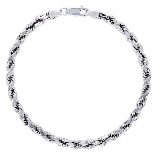 Véritable 14k blanc 4mm - 14k,