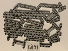 Lot De Pièces Briques A Trou Gris   Lego Technic