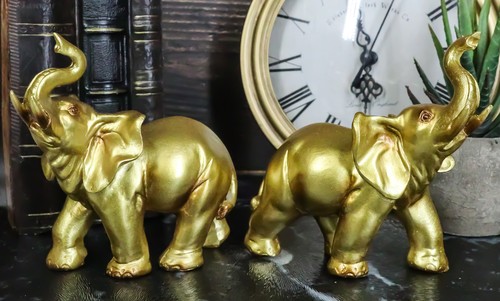 Feng shui gold patina - shui, elephant