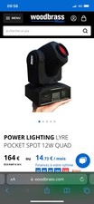 lyre dmx 60w power lightning bon état 