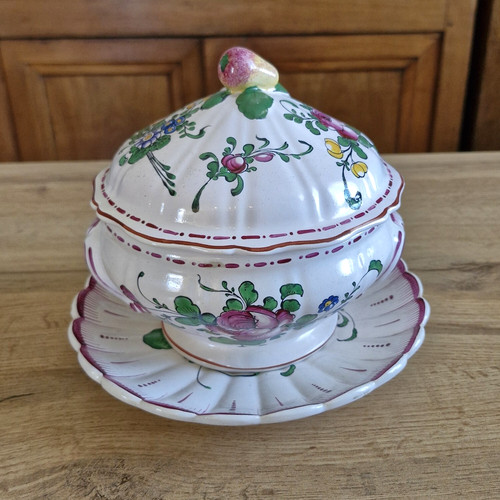 Soupière ancienne desvres - soupière,