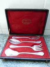 CHRISTOFLE RARE SERVICE A MIGNARDISES PETITS FOURS EN METAL ARGENTE MARLY