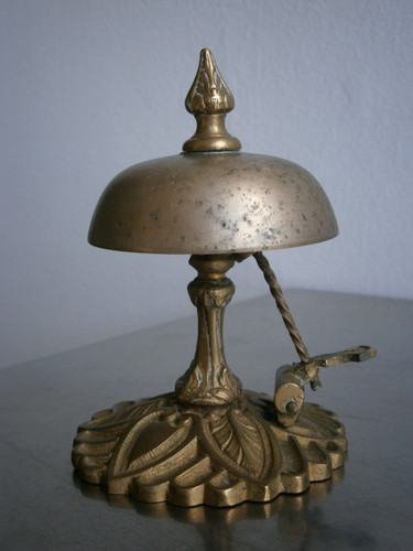 Sonnette cloche bronze doré - cloche,