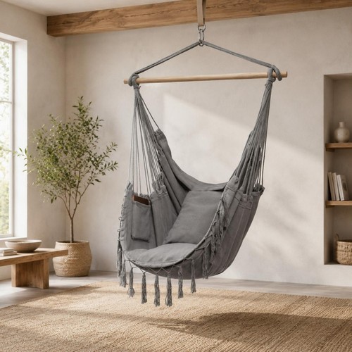 Chaise hamac frangée cordes - chaise,