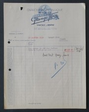 Facture 1938 VALENCE GRANGE
