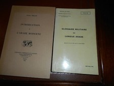 MILITARIA GLOSSAIRE MILITAIRE DE LANGUE ARABE    LOT DE 2  LIVRES
