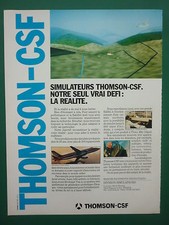 6/87 PUB THOMSON-CSF SIMULATEUR AVION AIRBUS COMBAT AERIEN CENTRALE NUCLEAIRE AD