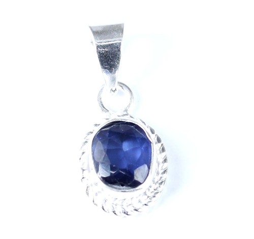 Pendentif homme naturel - naturel, saphir