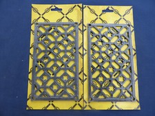 2 Grilles fonte rectangulaires Bouches aération ventilation 21x12 cm neuf