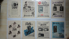 LOT DE 10 PUBLICITE ANCIENNE RADIO TSF PATHE MARCONI SONORA