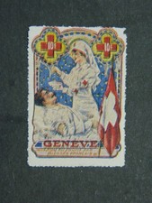 Vignette Delandre Croix-Rouge pour les blessés français Lausanne Suisse