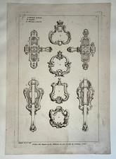 Marteaux Portes SERRURE Gravure HUQUIER Eau Forte SERRURERIEVerroux XVIII°