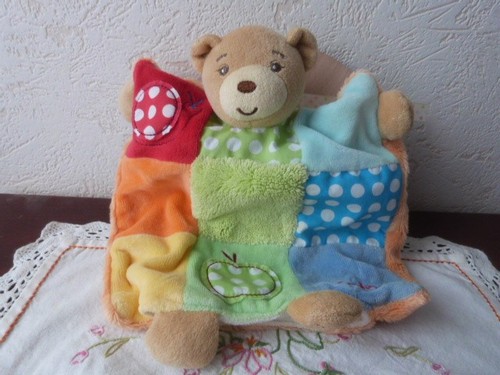 Doudou plat marionnette ours - doudou,