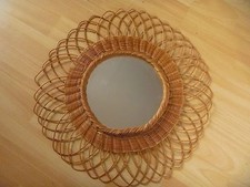 miroir SOLEIL en rotin A