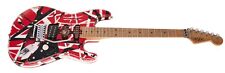 Guitare relique EVH Striped Series Frankenstein Frankie Red avec rayures noires