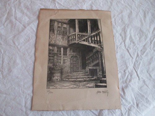 Xixe lithographie gravure - xixe,