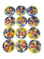 Rare 12 Assiettes Faïence Ligne Hôtesse ~1970