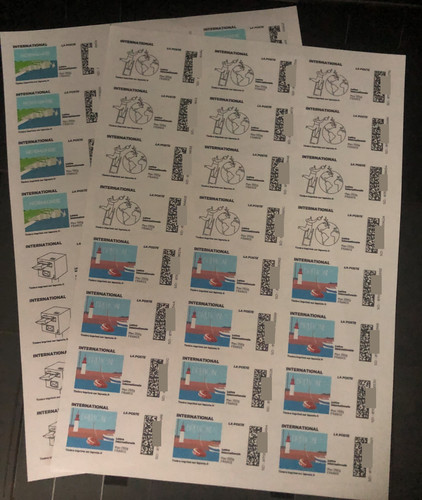 Timbres 250 lettre - g,