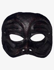 Arlequin noir en cuir - masque