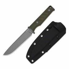 Couteau Kizer Camp 180 Lame Acier AEB-L Manche Green G10 Étui Kydex KI1096A2