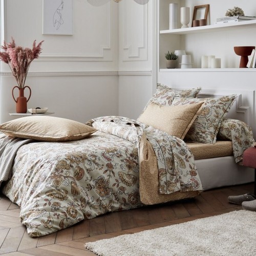 Parure lit percale - , santal