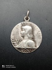 Ancien Pendentif Médaille JEANNE D'ARC Domremy  1920 .