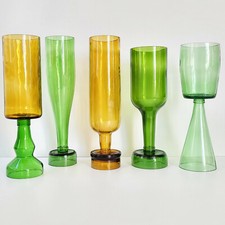 SUITE DE 5 VASES VINTAGE 1970 BOUTEILLES D'APERITIF DE SUZE 70S 1970S ANNEES 70