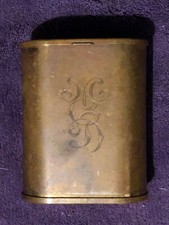 Banque : double étui à louis d'or - 19eme siècle - monogramme du propriétaire