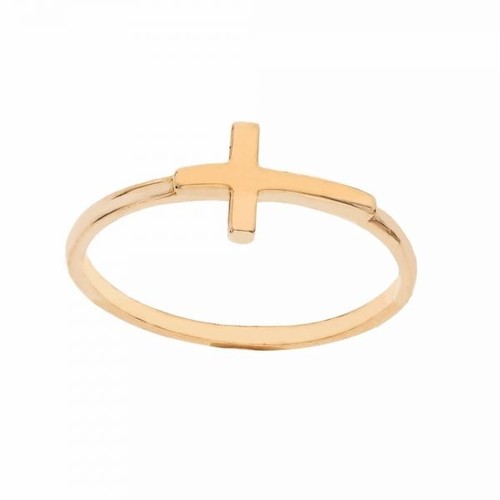 Bague croix rose 18 - bague,