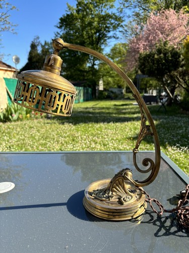 Lampe bureau bronze art - lampe,