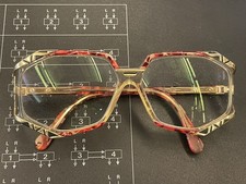 Cazal Lunettes de vue - Cari Zalloni : Model 355- Col. 749 - Gold & Marble Red