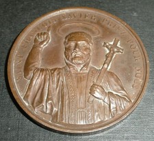 Rare ancienne médaille 1858 Saint-François-Xavier PPN, St-Pierre du Gros Caillou