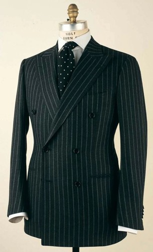 Costume double boutonné rayé - costume,