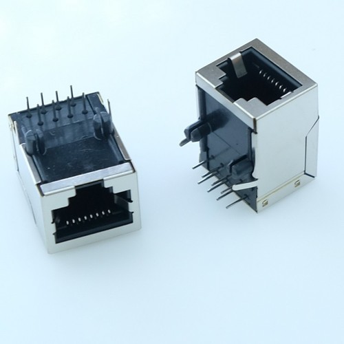Embase blindée coudée rj45 - blindée,