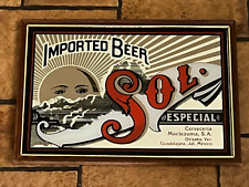 Joli miroir de bar bistrot pub Bière imported beer SOL ESPECIAL  / enseigne TBE