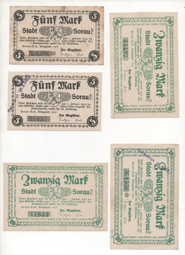 Notgeld sorau 5 - notgeld,