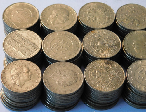Lot 140 pieces 200 lires - lot,