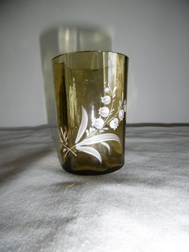 Grand verre biseaute emaille - biseaute,