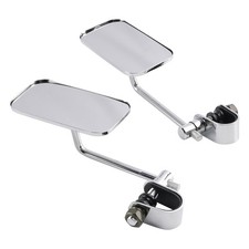 Rétroviseur réversible rectangle oldtimer classic chromé pour moto café racer'