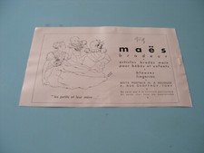 PUBLICITE PRESSE 1953 BRODEUR MAES BOURGES LUCETTE FALLOU