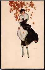 CD021 ART DECO a/s  BIANCHI HIGH FASHION LADY WOMAN FUR COAT GLAMOUR