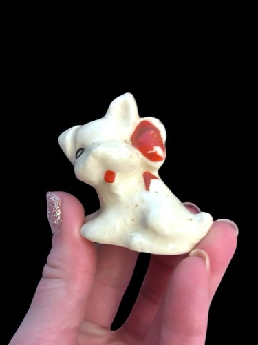 Vtg pair ceramic dog figurine - ceramic,