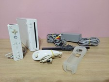 Console Wii Blanche Nintendo + 1 Manette Wiimote + Nunchuck + Protectio +Cables 