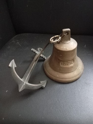 Cloche marine bronze avec - marine, en