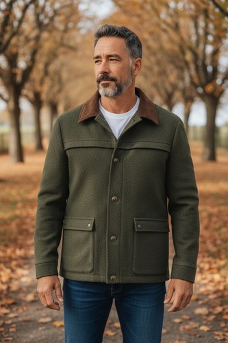 Veste homme avec col - col, montant