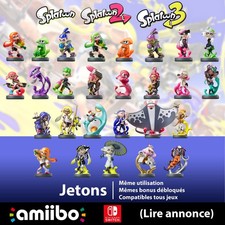 Lot Jetons Amiibo au choix - SPLATOON - Inkling Octaling Ayo Oly Perle Coralie +