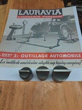 Outil ancien. 3 Douilles lauravia. Drag link socket. carré 1/2. Armée française