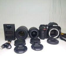 [N.MINT count:1112] Nikon D3300 Digital Camera 18-55 55-200 Lens Noir de JPN